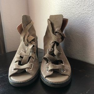 Suede Jeffrey Campbell heeled sandals